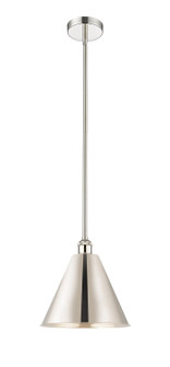 Edison One Light Mini Pendant in Polished Nickel (405|616-1S-PN-MBC-12-PN)