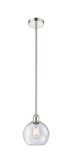 Edison One Light Mini Pendant in Polished Nickel (405|616-1S-PN-G124-8)