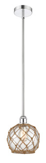 Edison One Light Mini Pendant in Polished Chrome (405|616-1S-PC-G122-8RB)