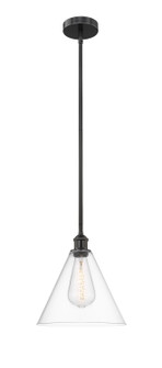 Edison One Light Mini Pendant in Matte Black (405|616-1S-BK-GBC-122)
