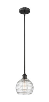 Edison One Light Mini Pendant in Matte Black (405|616-1S-BK-G1213-8)