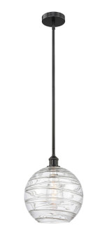 Edison One Light Mini Pendant in Matte Black (405|616-1S-BK-G1213-12)