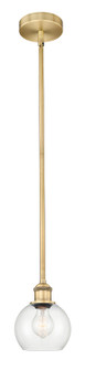 Edison One Light Mini Pendant in Brushed Brass (405|616-1S-BB-G122-6)