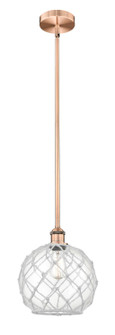 Edison One Light Mini Pendant in Antique Copper (405|616-1S-AC-G122-10RW)
