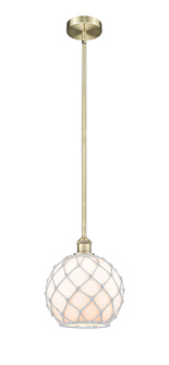 Edison One Light Mini Pendant in Antique Brass (405|616-1S-AB-G122-10RB) Edison One Light Mini Pendant in Antique Brass (405|616-1S-AB-G122-10RB)