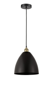 Edison One Light Mini Pendant in Black Antique Brass (405|616-1P-BAB-MBD-12-BK)