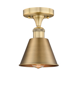 Edison One Light Semi-Flush Mount in Brushed Brass (405|616-1F-BB-M8-BB)