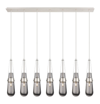 Downtown Urban Seven Light Linear Pendant in Polished Nickel (405|127-452-1P-PN-G452-4SM)