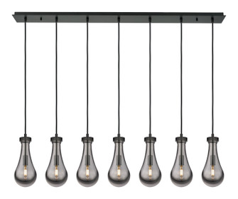 Downtown Urban Seven Light Linear Pendant in Matte Black (405|127-451-1P-BK-G451-5SM)