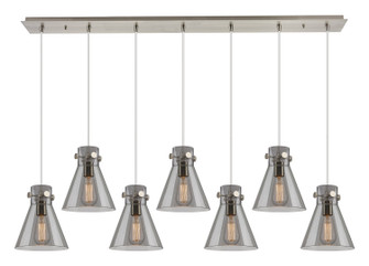 Downtown Urban Seven Light Linear Pendant in Brushed Satin Nickel (405|127-410-1PS-SN-G411-8SM)