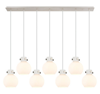 Newton Nine Light Linear Pendant in Polished Nickel (405|127-410-1PS-PN-G410-8WH)