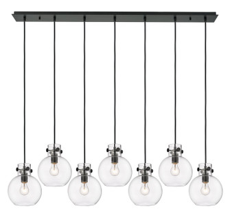 Downtown Urban Three Light Linear Pendant in Matte Black (405|127-410-1PS-BK-G410-8CL)