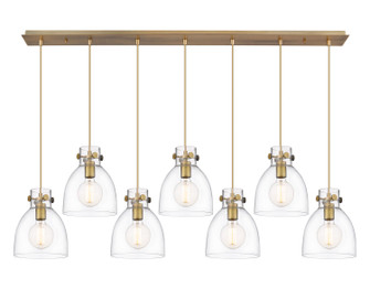 Downtown Urban Seven Light Linear Pendant in Brushed Brass (405|127-410-1PS-BB-G412-8CL)