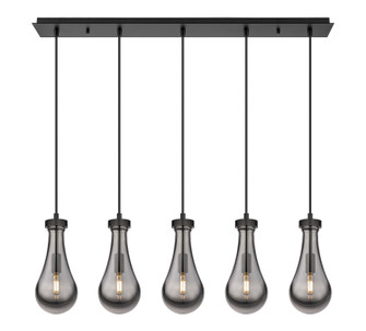 Downtown Urban Five Light Linear Pendant in Matte Black (405|125-451-1P-BK-G451-5SM)