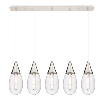 Downtown Urban Five Light Linear Pendant in Polished Nickel (405|125-450-1P-PN-G450-6SCL)