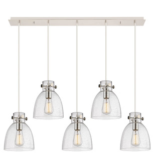 Downtown Urban Five Light Linear Pendant in Polished Nickel (405|125-410-1PS-PN-G412-8SDY)