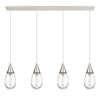 Downtown Urban Four Light Linear Pendant in Polished Nickel (405|124-450-1P-PN-G450-6CL)