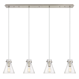 Downtown Urban Four Light Linear Pendant in Brushed Satin Nickel (405|124-410-1PS-SN-G411-8SDY)