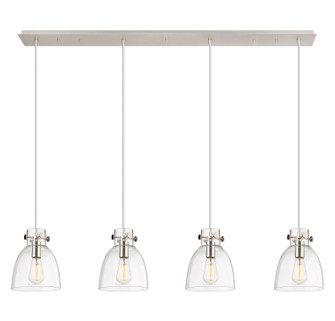 Downtown Urban Eight Light Linear Pendant in Polished Nickel (405|124-410-1PS-PN-G412-8CL)