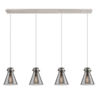 Downtown Urban Two Light Linear Pendant in Polished Nickel (405|124-410-1PS-PN-G411-8SM)