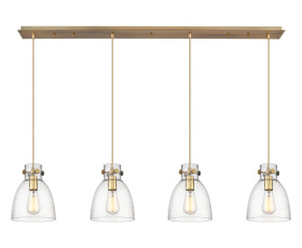 Downtown Urban Seven Light Linear Pendant in Brushed Brass (405|124-410-1PS-BB-G412-8SDY)