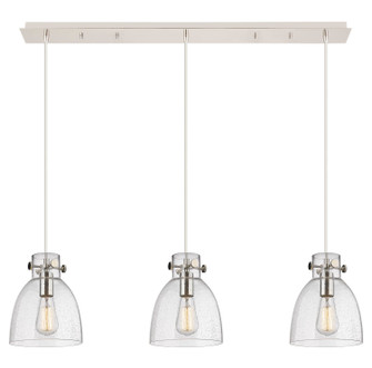 Downtown Urban Three Light Linear Pendant in Polished Nickel (405|123-410-1PS-PN-G412-8SDY)