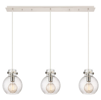 Newton Three Light Linear Pendant in Polished Nickel (405|123-410-1PS-PN-G410-8SDY)