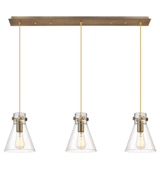 Downtown Urban Three Light Linear Pendant in Brushed Brass (405|123-410-1PS-BB-G411-8SDY)