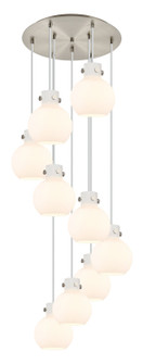 Newton Nine Light Pendant in Brushed Satin Nickel (405|119-410-1PS-SN-G410-8WH)