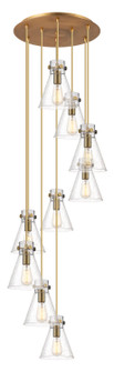 Downtown Urban Nine Light Pendant in Brushed Brass (405|119-410-1PS-BB-G411-8SDY)