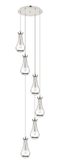 Downtown Urban Six Light Pendant in Polished Nickel (405|116-451-1P-PN-G451-5CL)