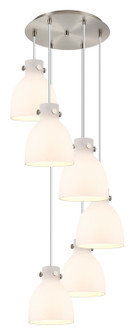 Downtown Urban Six Light Pendant in Brushed Satin Nickel (405|116-410-1PS-SN-G412-8WH)