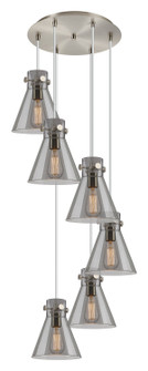 Downtown Urban Six Light Pendant in Brushed Satin Nickel (405|116-410-1PS-SN-G411-8SM)