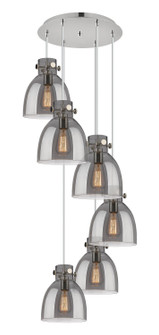Downtown Urban Six Light Pendant in Polished Nickel (405|116-410-1PS-PN-G412-8SM)