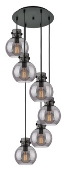 Newton Seven Light Pendant in Matte Black (405|116-410-1PS-BK-G410-8SM)