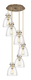 Downtown Urban Six Light Pendant in Brushed Brass (405|116-410-1PS-BB-G412-8SDY)