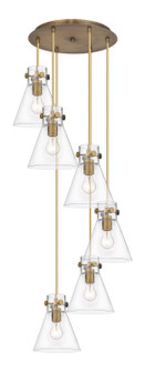 Downtown Urban Six Light Pendant in Brushed Brass (405|116-410-1PS-BB-G411-8CL)