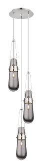 Downtown Urban Three Light Pendant in Polished Nickel (405|113-452-1P-PN-G452-4SM)