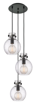Newton Eight Light Pendant in Matte Black (405|113-410-1PS-BK-G410-8SDY)