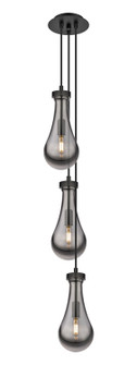 Downtown Urban Three Light Pendant in Matte Black (405|103-451-1P-BK-G451-5SM)