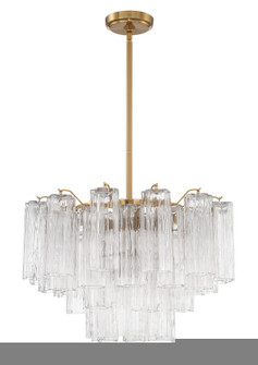 Addis Nine Light Chandelier in Aged Brass (60|ADD-308-AG-CL)