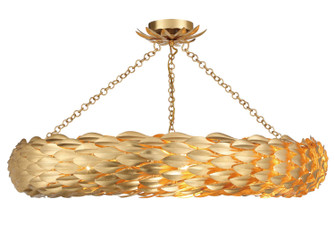 Broche Eight Light Semi Flush Mount in Antique Gold (60|538-GA_CEILING)