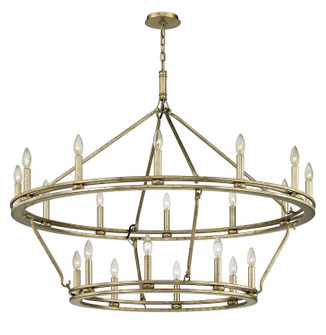 Sutton 20 Light Chandelier in Champagne Silver Leaf (67|F6249-CPL)