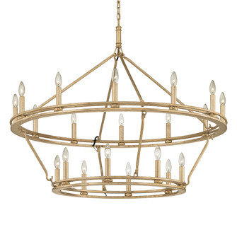 Sutton 20 Light Chandelier in Champagne Silver Leaf (67|F6249-CPL)
