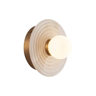 Dahlia LED Vanity in Vintage Brass/Alabaster (452|WV346006VBAR)