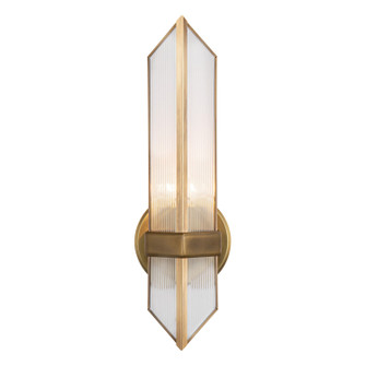 Cairo One Light Wall Sconce in Vintage Brass/Ribbed Glass (452|WV332904VBCR)