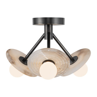 Dahlia LED Semi Flush Mount in Urban Bronze/Alabaster (452|SF346313UBAR)