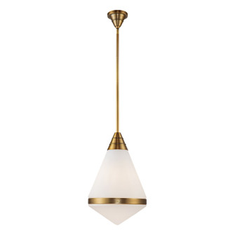 Willard One Light Pendant in Vintage Brass/Opal Matte Glass (452|PD348022VBOP)