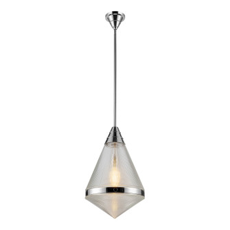 Willard One Light Pendant in Polished Nickel/Prismatic Glass (452|PD348022PNPG)