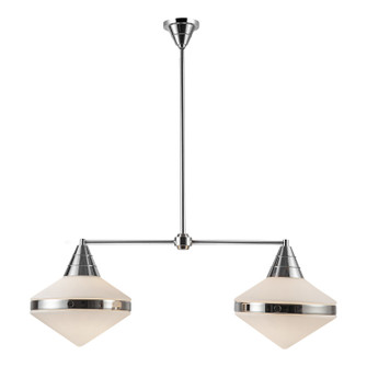 Willard Two Light Linear Pendant in Polished Nickel/Opal Matte Glass (452|LP348241PNOP)